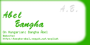 abel bangha business card