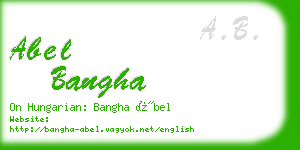 abel bangha business card